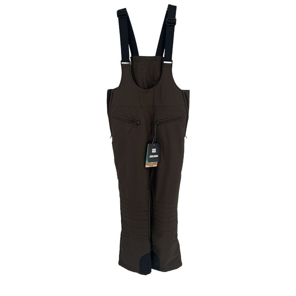 GSOU Snow Pants Ski Bibs Brown Womens Sz Large NWT